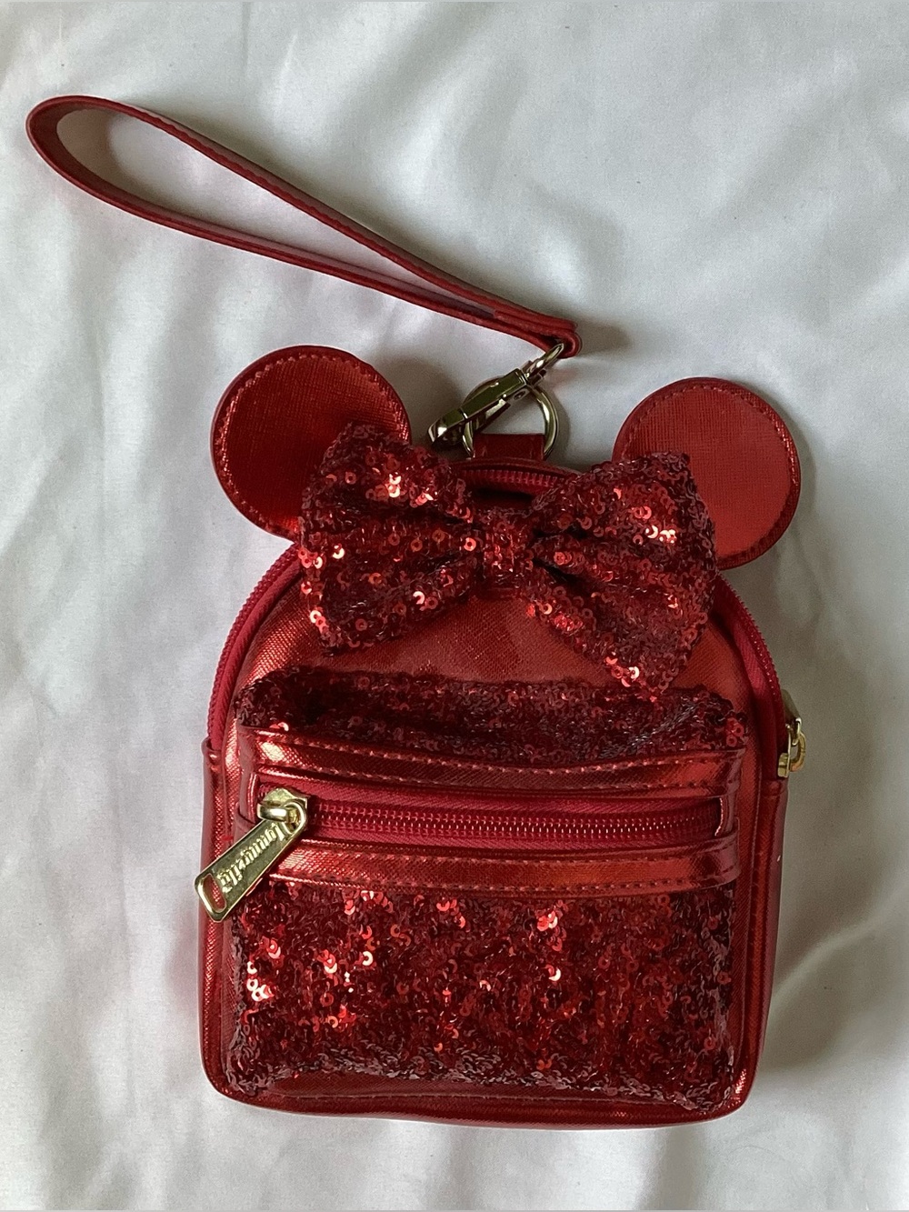 Disney Parks Exclusive Loungefly Mini Red Sequin Minnie Mouse Backpack